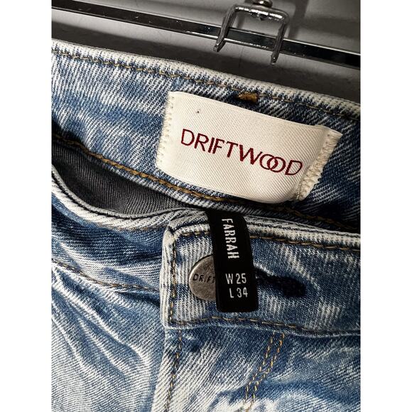 Driftwood x Free People Farrah Embroidered Flare Jeans Size 25 - Picture 6 of 7